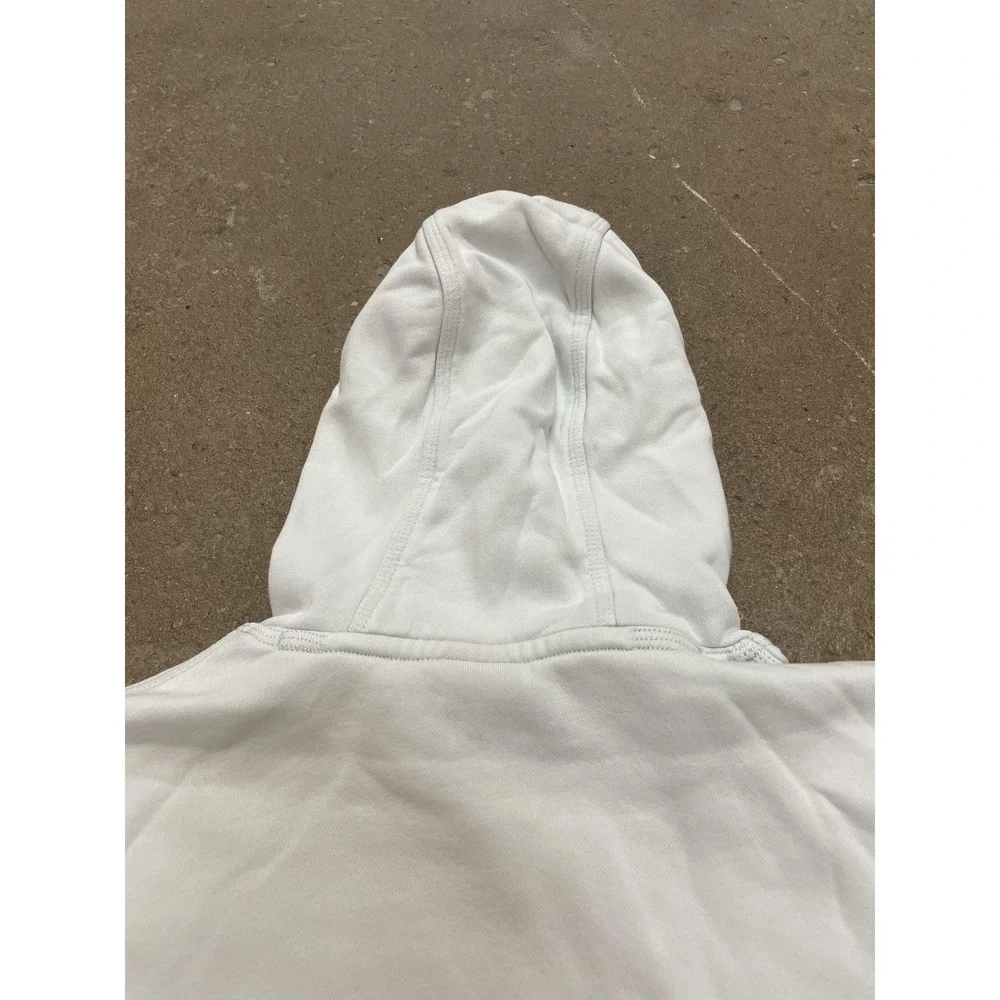 Nike Hoodie Mens‎ Large White Fleece Pullover Kangaroo Pocket Gym Training